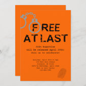 刑務所から出る被収容者ウェルカムホームパーティー 招待状 (正面/裏面)