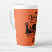 刑務所から出所のギフト2トーンのコーヒーMu カフェラテマグ (左アングル)