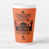 刑務所から出所のギフト2トーンのコーヒーMu カフェラテマグ (正面)