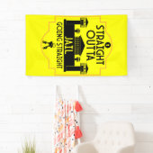 刑務所から出所のギフト2トーンのコーヒーMu 横断幕 (インサイチュ)