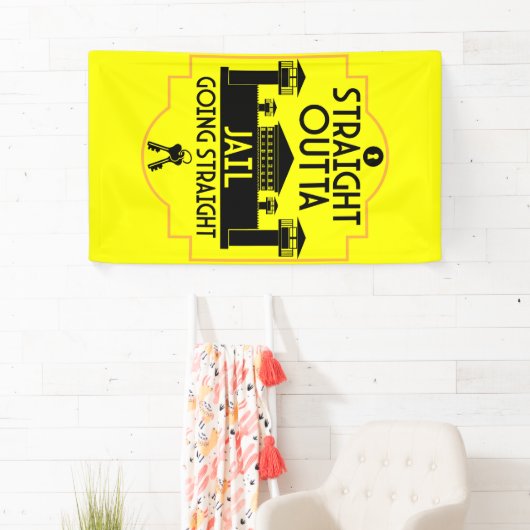 刑務所から出所のギフト2トーンのコーヒーMu 横断幕 (インサイチュ)