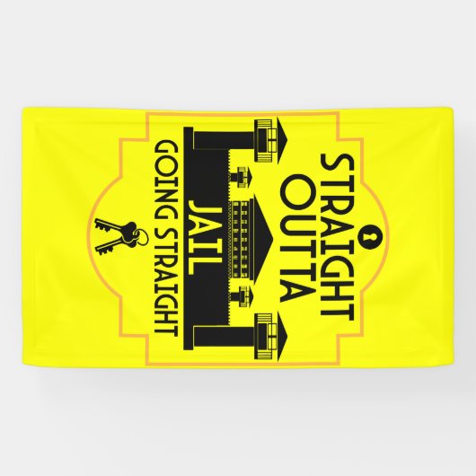 刑務所から出所のギフト2トーンのコーヒーMu 横断幕 (横)