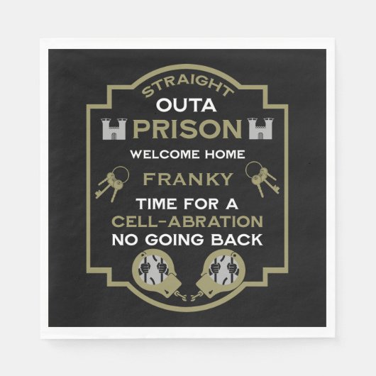 刑務所から帰宅する スタンダードランチョンナプキン (正面)