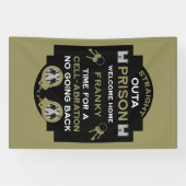 刑務所から帰宅する 横断幕 (横)