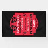 刑務所から帰宅する 横断幕 (横)