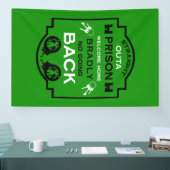 刑務所から帰宅する 横断幕 (トレードショー)