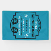 刑務所から帰宅する 横断幕 (横)