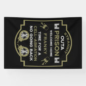 刑務所から帰宅する 横断幕 (横)