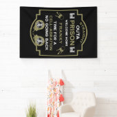 刑務所から帰宅する 横断幕 (インサイチュ)