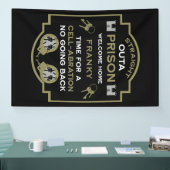 刑務所から帰宅する 横断幕 (トレードショー)