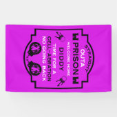 刑務所から帰宅する 横断幕 (横)