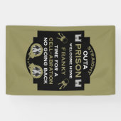 刑務所から帰宅する 横断幕 (横)