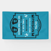 刑務所から帰宅する 横断幕 (横)