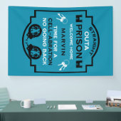 刑務所から帰宅する 横断幕 (トレードショー)