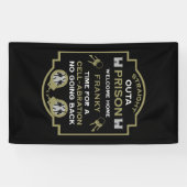 刑務所から帰宅する 横断幕 (横)