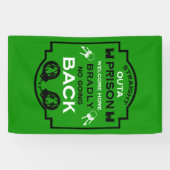 刑務所から帰宅する 横断幕 (横)