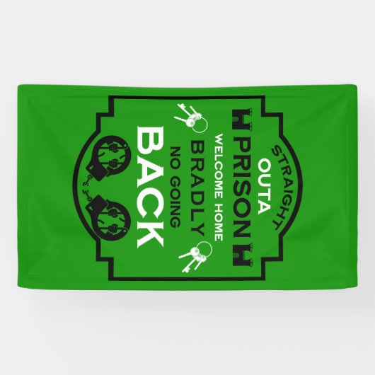 刑務所から帰宅する 横断幕 (横)