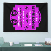 刑務所から帰宅する 横断幕 (トレードショー)