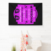 刑務所から帰宅する 横断幕 (インサイチュ)