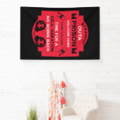 刑務所から帰宅する 横断幕 (インサイチュ)