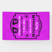 刑務所から帰宅する 横断幕 (横)