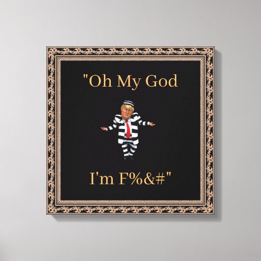 刑務所でトランプ衣服キャンバス印刷 キャンバスプリント (正面)