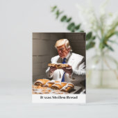刑務所でトランプStollen おもしろい Bread ポストカード (スタンド正面)