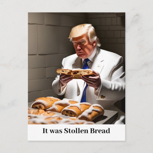 刑務所でトランプStollen おもしろい Bread ポストカード (正面)