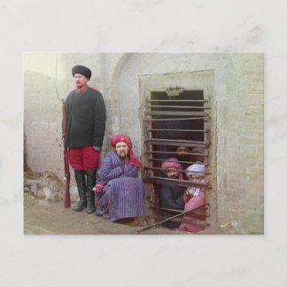 刑務所と受刑者 – ヴィンテージ1912カラーフォトポスト ポストカード