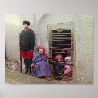 刑務所と受刑者 – ヴィンテージ1912色写真 ポスター