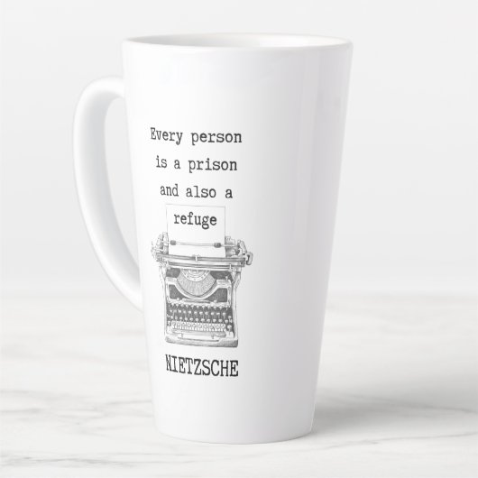 刑務所と避難所哲学引用文byニーチェ カフェラテマグ (左アングル)