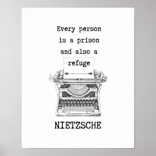 刑務所と避難所哲学引用文byニーチェ ポスター (正面)