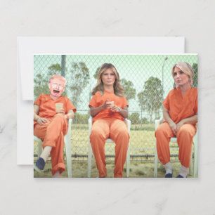 刑務所に入っているトランプ家族はがき ポストカード