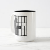 刑務所のためのカスタマイズ可能なトランプ2024 ツートーンマグカップ (正面左)