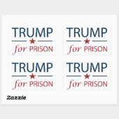 刑務所のためのトランプアンチトランプ政治的スローガン 長方形シール (シート)