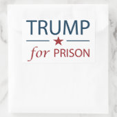 刑務所のためのトランプアンチトランプ政治的スローガン 長方形シール (バッグ)