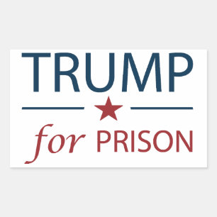 刑務所のためのトランプアンチトランプ政治的スローガン 長方形シール