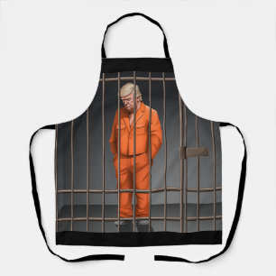 刑務所のトランプのオールオーバープリントエプロン、中 エプロン