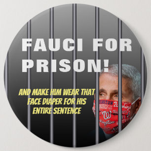 刑務所のフォイ – Anthony Fauciアンチ 缶バッジ