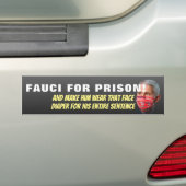 刑務所のフォイ – Anthony Fauci Bumper Stick バンパーステッカー (車上)