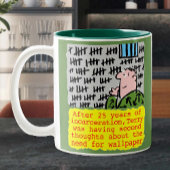 刑務所の囚人は壁紙を必要としない ツートーンマグカップ