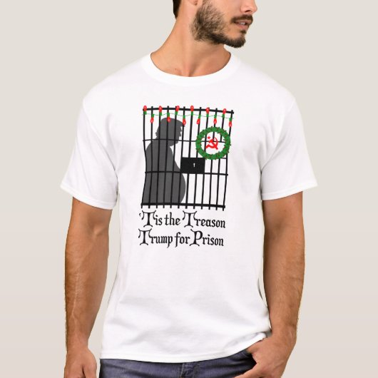 「刑務所の政治犯のトランプおもしろいだ Tシャツ (正面)