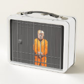 刑務所の白い弁当箱のトランプ メタルランチボックス (裏面)