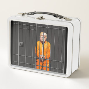 刑務所の白い弁当箱のトランプ メタルランチボックス