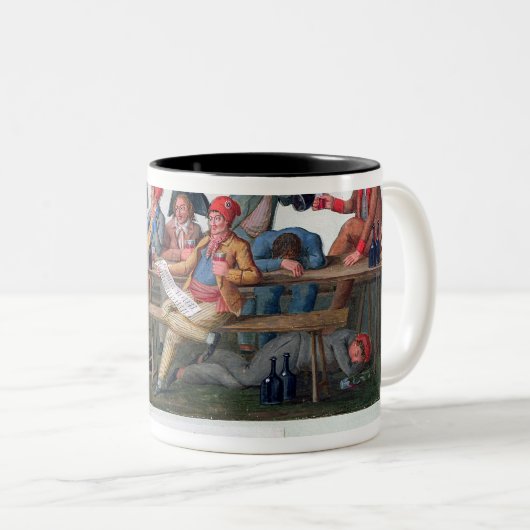 刑務所の裁判所の1792年9月2日及び3日、 ツートーンマグカップ (正面右)