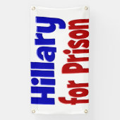 刑務所の赤と青のためのヒラリー 横断幕 (縦)