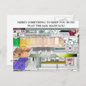 刑務所の迷路:あなた保に何か忙し!プライ… ポストカード (正面/裏面)