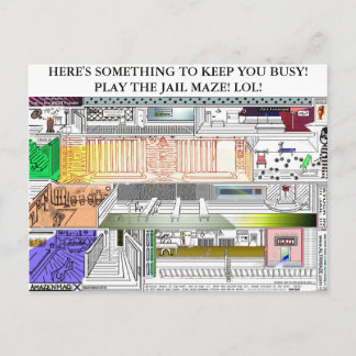 刑務所の迷路：あなた保に何か忙し!プライ… ポストカード