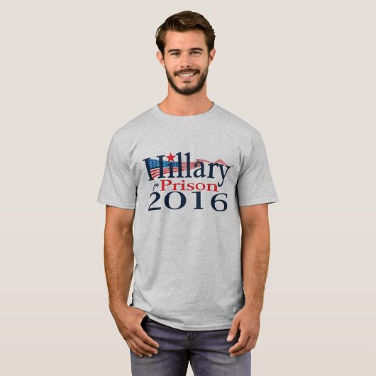 刑務所の2016年のワイシャツのためのヒラリー Tシャツ (正面フル)