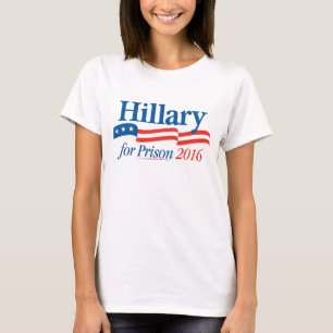 刑務所の2016年のTシャツのためのヒラリー Tシャツ